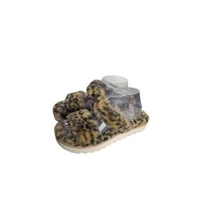 Koolaburra by UGG Fuzz Yeah Cheetah Print Slide Slippers fuzzy size 7